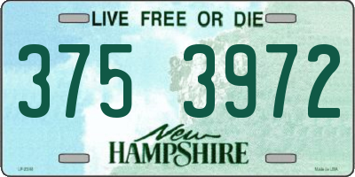 NH license plate 3753972