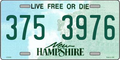 NH license plate 3753976