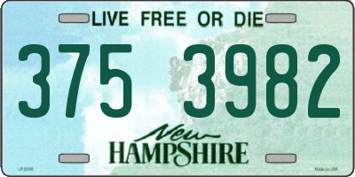 NH license plate 3753982