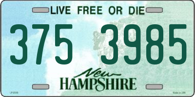 NH license plate 3753985