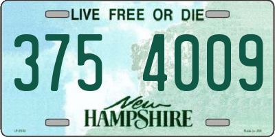 NH license plate 3754009