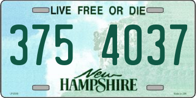 NH license plate 3754037