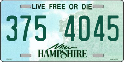 NH license plate 3754045