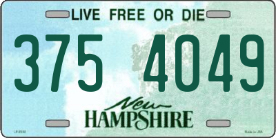 NH license plate 3754049