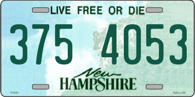 NH license plate 3754053