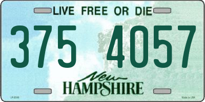 NH license plate 3754057
