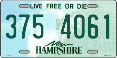 NH license plate 3754061