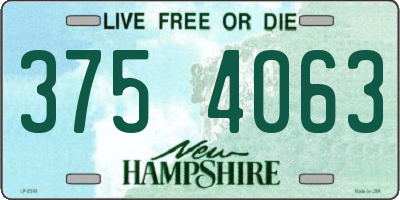 NH license plate 3754063