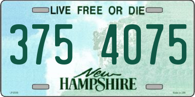 NH license plate 3754075