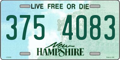 NH license plate 3754083