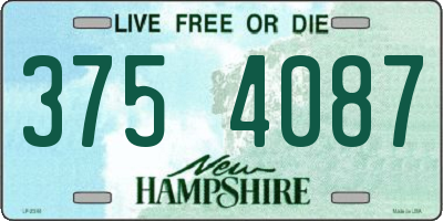NH license plate 3754087