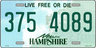NH license plate 3754089
