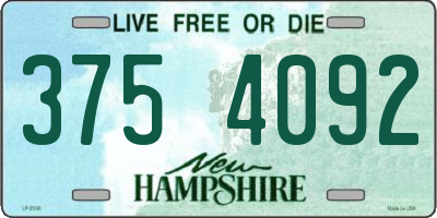 NH license plate 3754092