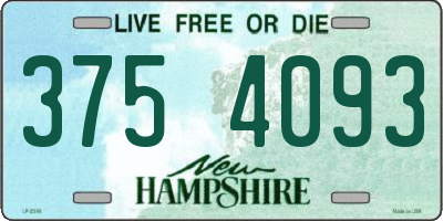 NH license plate 3754093