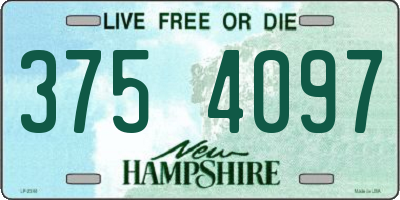 NH license plate 3754097