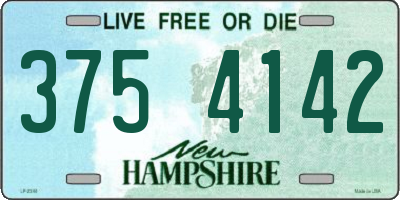 NH license plate 3754142