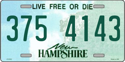 NH license plate 3754143