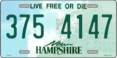 NH license plate 3754147