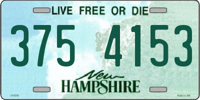 NH license plate 3754153