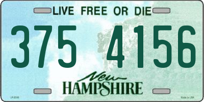 NH license plate 3754156