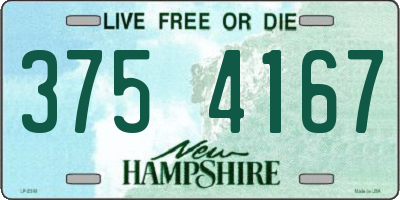 NH license plate 3754167