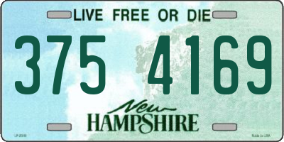 NH license plate 3754169