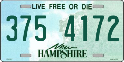 NH license plate 3754172