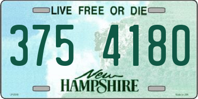 NH license plate 3754180