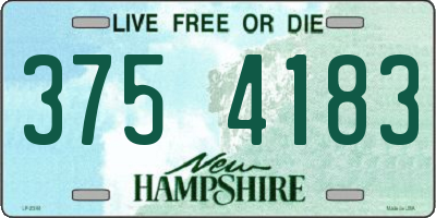 NH license plate 3754183