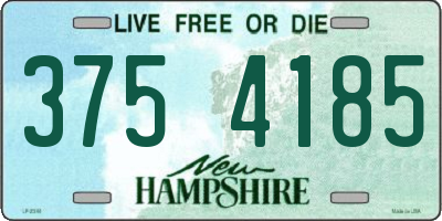 NH license plate 3754185