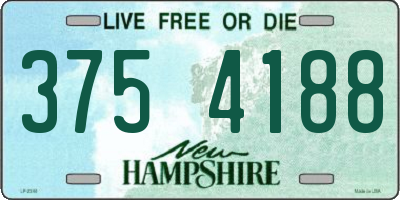 NH license plate 3754188