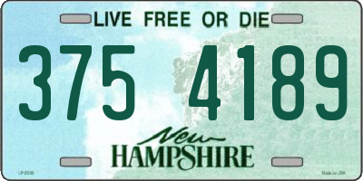 NH license plate 3754189
