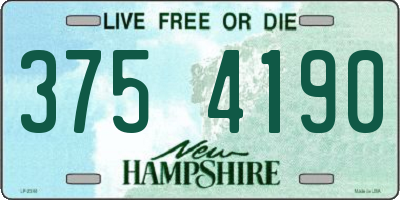 NH license plate 3754190