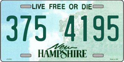 NH license plate 3754195