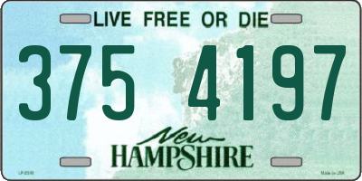 NH license plate 3754197