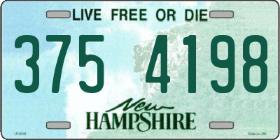 NH license plate 3754198