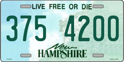 NH license plate 3754200