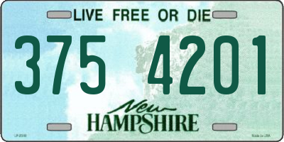 NH license plate 3754201
