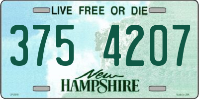 NH license plate 3754207