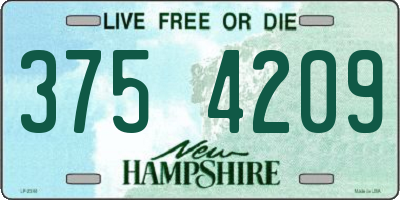 NH license plate 3754209