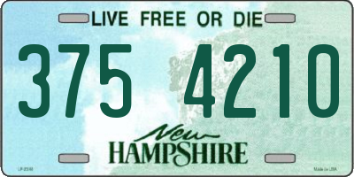 NH license plate 3754210