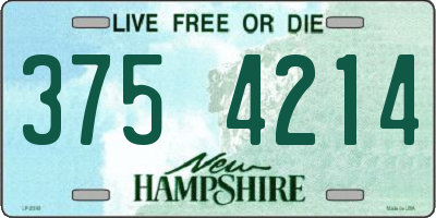 NH license plate 3754214
