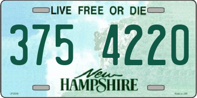 NH license plate 3754220
