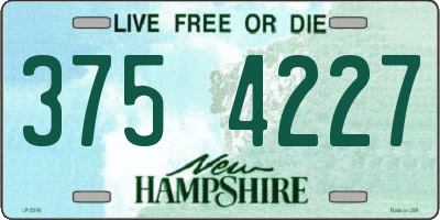 NH license plate 3754227