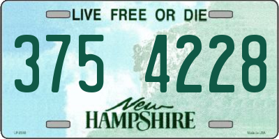 NH license plate 3754228