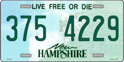 NH license plate 3754229