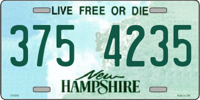 NH license plate 3754235
