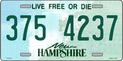 NH license plate 3754237
