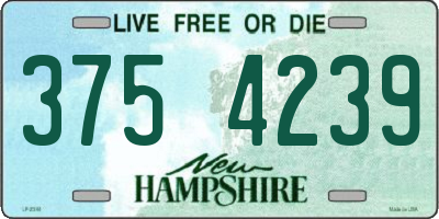 NH license plate 3754239