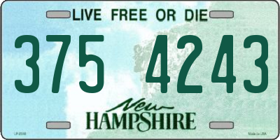 NH license plate 3754243